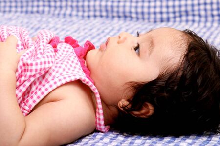 Portrait of a cute Thai baby.の写真素材