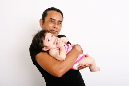 Portrait of a multi-ethnic family: Thai/American.の写真素材