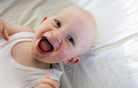 Cute baby portrait.の写真素材