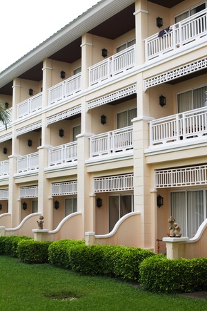 Exterior of a modern hotel - travel and tourism のeditorial素材