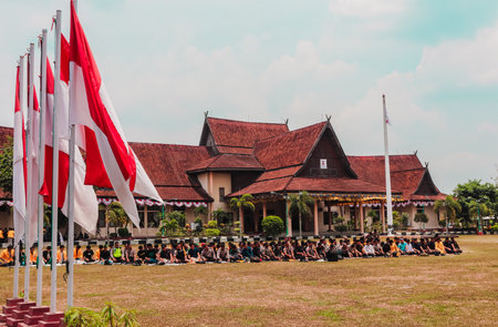 09 Decembern 2017 - Kotawaringin Barat, Indonesia - documentation of demonstrators praying in...
