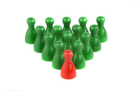 a red and many green game stonesの写真素材