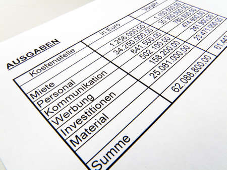 Statistics with figures of a Rotstiftin German.の写真素材