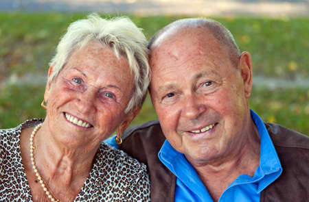 Mature couple in love senior citizens. Portraits of a married couple.
