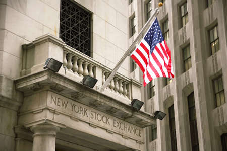 USA, New York, Wall Street, Stock Exchange. Example picture for stock and sharesのeditorial素材