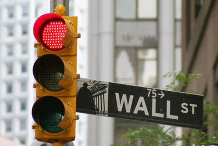 USA, New York, Wall Street, Stock Exchange. Example picture for stock and shares