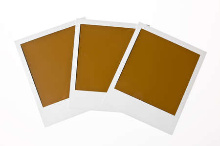 Isolated blank instant print picture. Isolated on white background.の写真素材