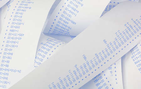 Computational stripes with numbers. Symbol for costs, expenses, revenues and profits.の写真素材