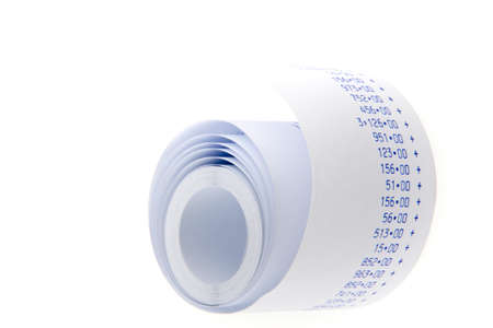 Computational stripes with numbers. Symbol for costs, expenses, revenues and profits.の写真素材