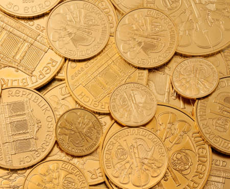 Investment in real gold than gold bullion and gold coins. Feingold.の写真素材