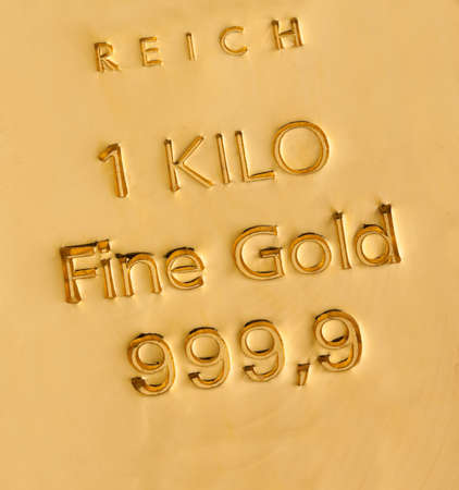 Investment in real gold than gold bullion and gold coins. Feingold.の写真素材