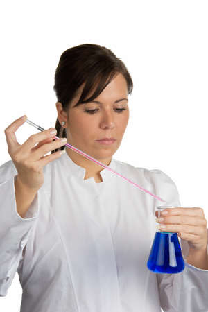 Young woman in research in a research laboratoryの写真素材