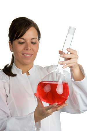 Young woman in research in a research laboratoryの写真素材