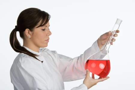 Young woman in research in a research laboratoryの写真素材