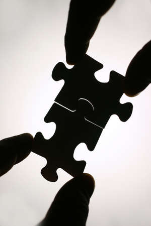 The stones are of a puzzle together. Team spirit and cooperationの写真素材