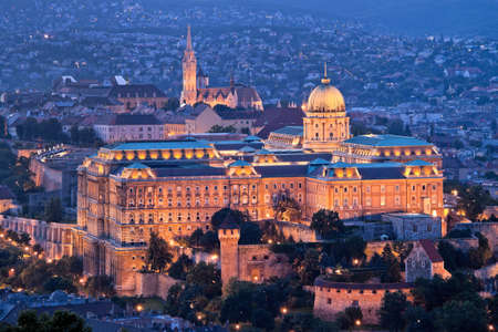 Europe, Hungary, Budapest, Castle Hill and Castle. City Viewの写真素材