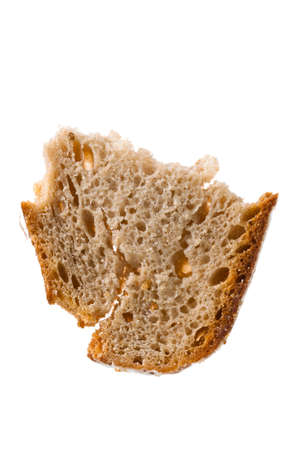 Close-up of a slice of bread. Background for healthy eating.の写真素材