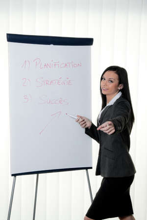 Coach flip chart in French. Training and educationの写真素材