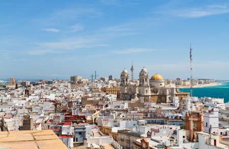 The city of Cadiz in Andalusia, Spain. Spain's oldest settlement.の写真素材