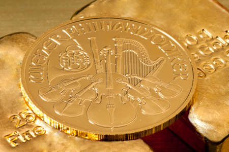 Investment in real gold than gold bullion and gold coinsの写真素材