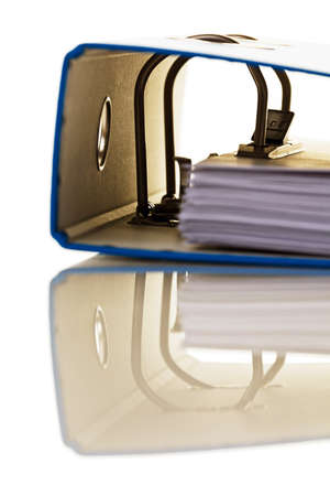 File folders with documents and papers. Retention of contracts.
