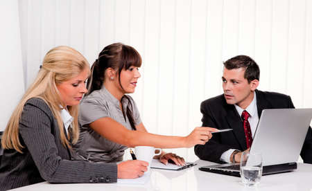 Successful young team at a meeting in the officeの写真素材