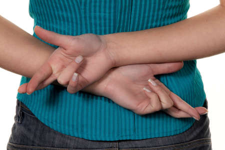 Perjury, lying and false testimony of a witnessの写真素材