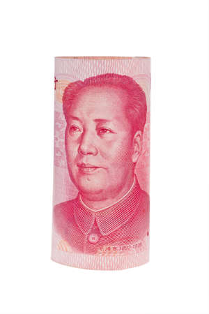 Yuan notes from China's currency. Chinese banknotes.の写真素材