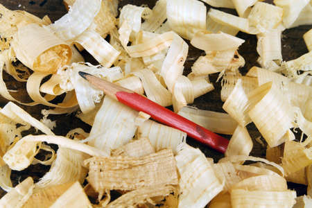 A plane in a carpentry workshop. Tools as a carpenter.の写真素材