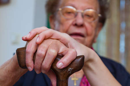 attorneys and a young hand with a walking cane. visit the grandchildren