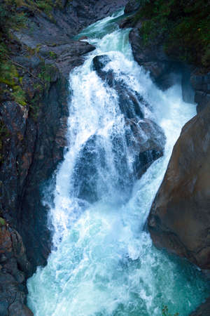 the krimmel waterfalls in austria (salzburg). europe's largest waterfallsの写真素材