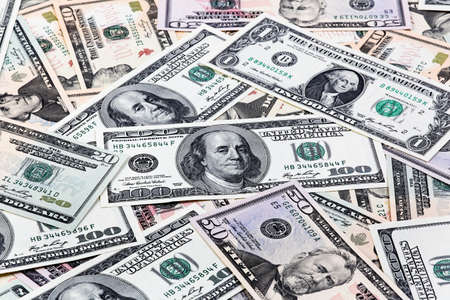 dollar notes of the united states of americaの写真素材