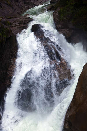 the krimmel waterfalls in austria (salzburg). europe's largest waterfallsの写真素材