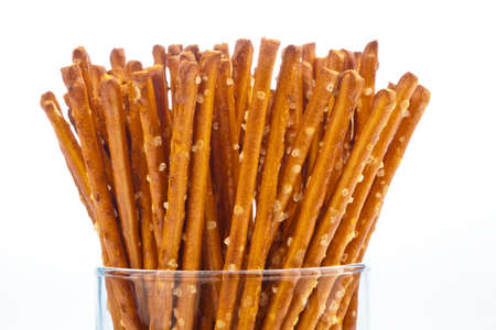 a jar of pretzels as a snack for in betweenの写真素材