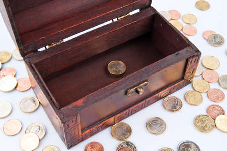 empty state coffers. debt in the budget. symbol for government debt.の写真素材