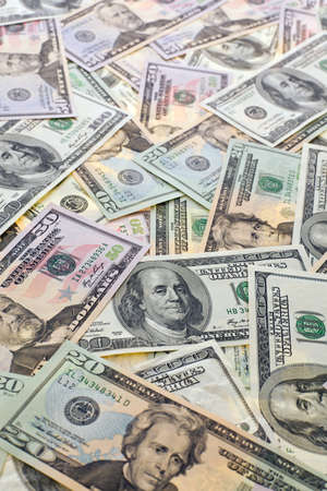 notes from america  american dollar bills for the backgroundの写真素材