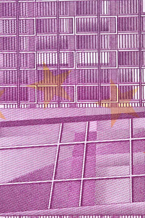 close up of a euro banknote the european unionの写真素材