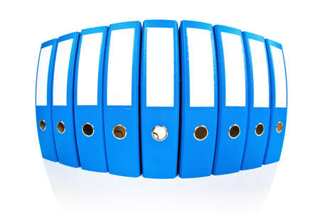 binders filled with documents and documents  retention of contracts の写真素材