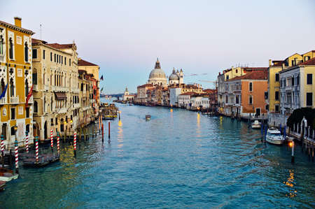 a unique view of the city of venice in italy.の写真素材