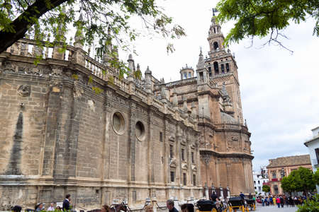 spain, andalusia  the cathedral  santa maria de la sede   one of the landmarks of the city のeditorial素材