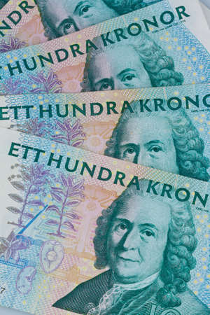 swedish krona, the currency of swedenの写真素材