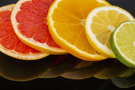 slices of an orange  photo icon for healthy vitamins with fresh fruitの写真素材