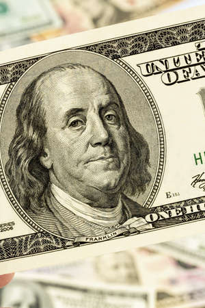 many american dollar billsの写真素材