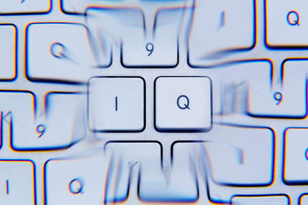 the letters "iq" as a symbol photo for intelligence quotient.の写真素材