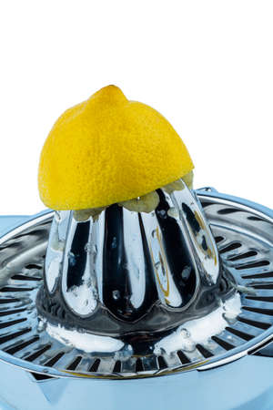 from a squeezed lemon on a white background. symbolic photo for taxes, duties,の写真素材