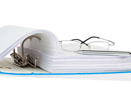 a file folder with documents and documents. retention of contracts.の写真素材