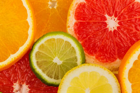 slices of an orange. symbolic photo for healthy vitamins with fresh fruit