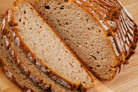 several slices of dark bread next to each other  healthy diet 