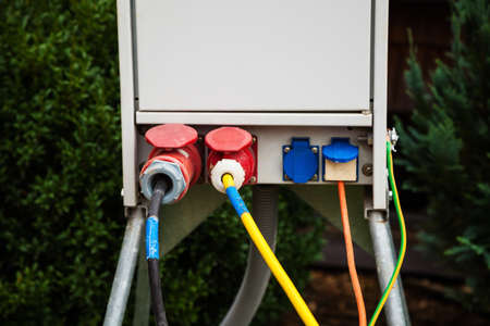 field ones for power and power on a construction site
