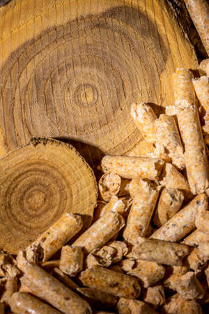 pellzts for heating as an alternative energy source. eco-friendly heatingの写真素材